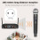 Wireless Microphone+Headsets Handheld 4 Channel UHF Fixed Frequency Dynamic Microphone System for Karaoke Band Church EU 3