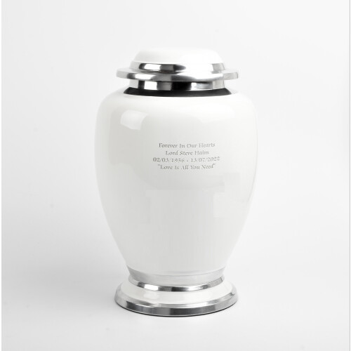 Cremation Memorial Urn Keepsake Adult Ashes White 1