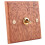 5X 86 Type Solid Wood Panel  Wall Light Retro Brass Toggle  Wood Grain Electrical  Socket 1- 2