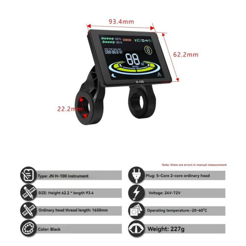 H-100 E-Bike Display Meter 40A 36V/48V/52V Sine Wave Controller Kit Scooter E-Bike Modification Accessories 2