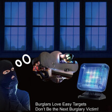 Fake TV Simulator with AC Adaptor Anti-Burglar and Theft Deterrent Home Security Timer and Sensor,EU Plug