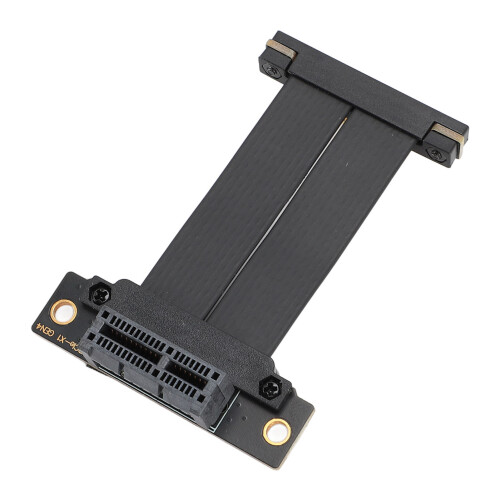 Cable riser PCIe 4.0 x1 de 40 cm, doble codo de 90 1