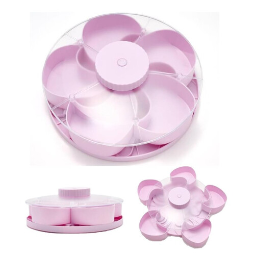 Snack Tray - Ideal for Snacks, Dips & Party Appetizers, Rotating Divided Serving Tray 1