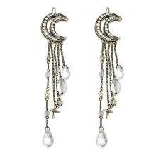 Fermagli per capelli con strass e perline, accessorio per capelli a forma di luna, regalo perfetto per occasioni come feste e matrimoni.