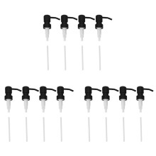 Soap Dispenser Replacement Pump,12Pack Rust-Proof Stainless Steel with Black Metal Coated Pumps Fit Standard 8Oz/16Oz