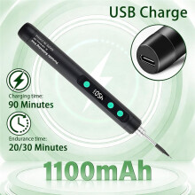 Kit de Fer à Souder Sans Fil avec Écran LCD, Rechargeable par USB, Température Réglable pour la Réparation Électronique et Autres