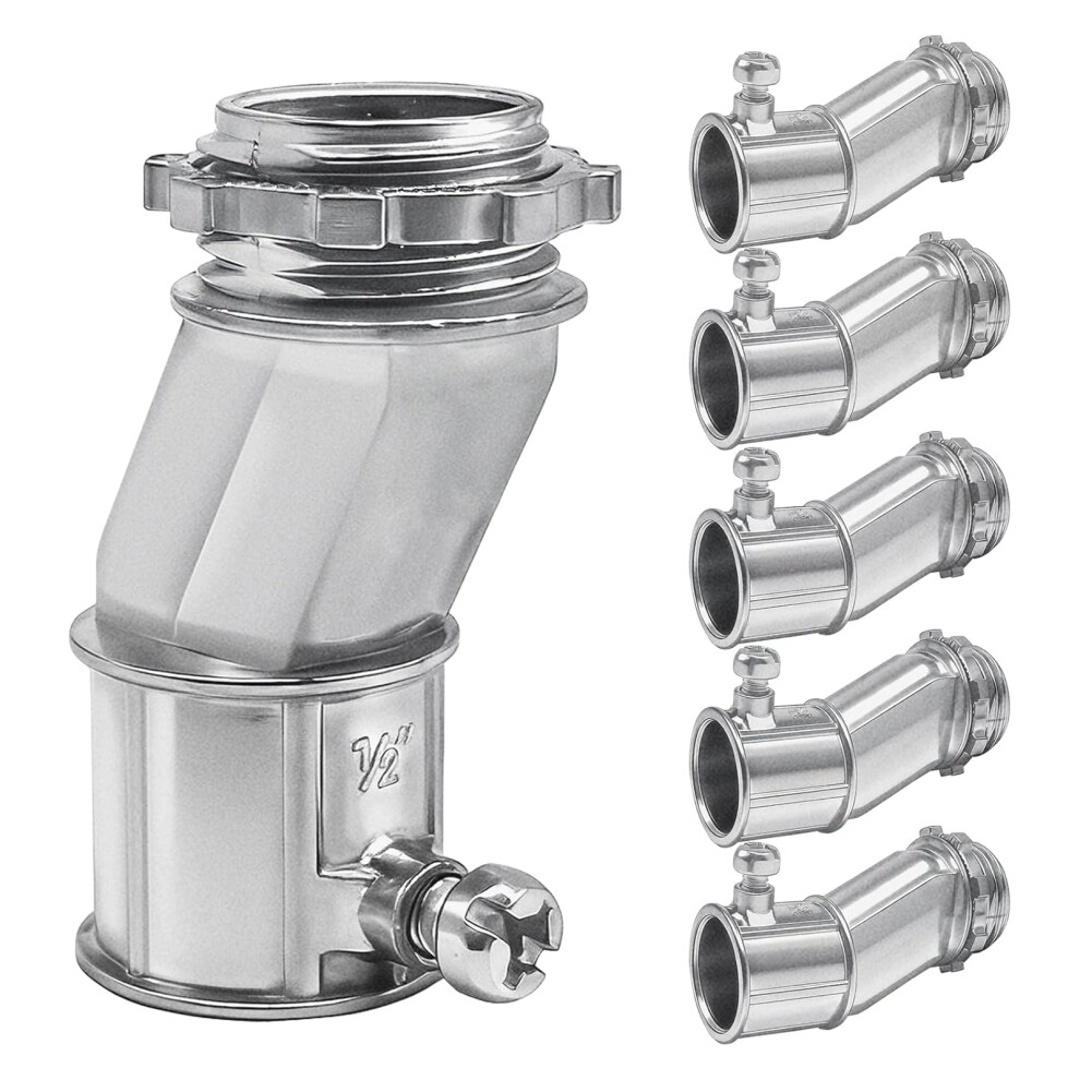 6Pcs Zincs Alloy Offset Connectors Conduit Fittings For-1/2'' 7754003262233