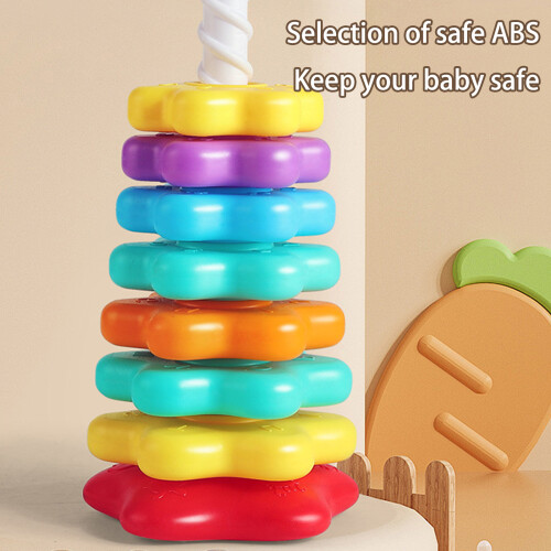Rotating Colorful Stacking Tower for Toddlers-Sixth floor 1