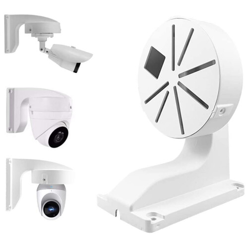 4X Security Camera Mount Bracket,ABS Indoor Outdoor Wall Mount L-Type Bracket for CCTV Security Dome IP Camera Mounting 2
