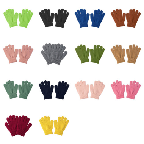 Thermal Infant Hand Mittens Elastic Cuffs Soft-bright green 1
