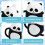 Sippy Cup för Småbarn, Silikonkopp för Barn, Stänksäker Halm Panda Sippy Cup 2