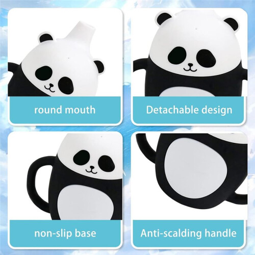 Sippy Cup för Småbarn, Silikonkopp för Barn, Stänksäker Halm Panda Sippy Cup 1