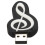 USB 2.0 Stick Cute Cartoon Memory Stick Music Notes Symbol USB 2.0 Memory External USB Flash Drive Memory Stick 4GB 7