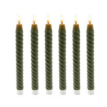 Velas LED sin llama, de cera real, juego de 6