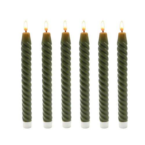 Velas LED sin llama, de cera real, juego de 6