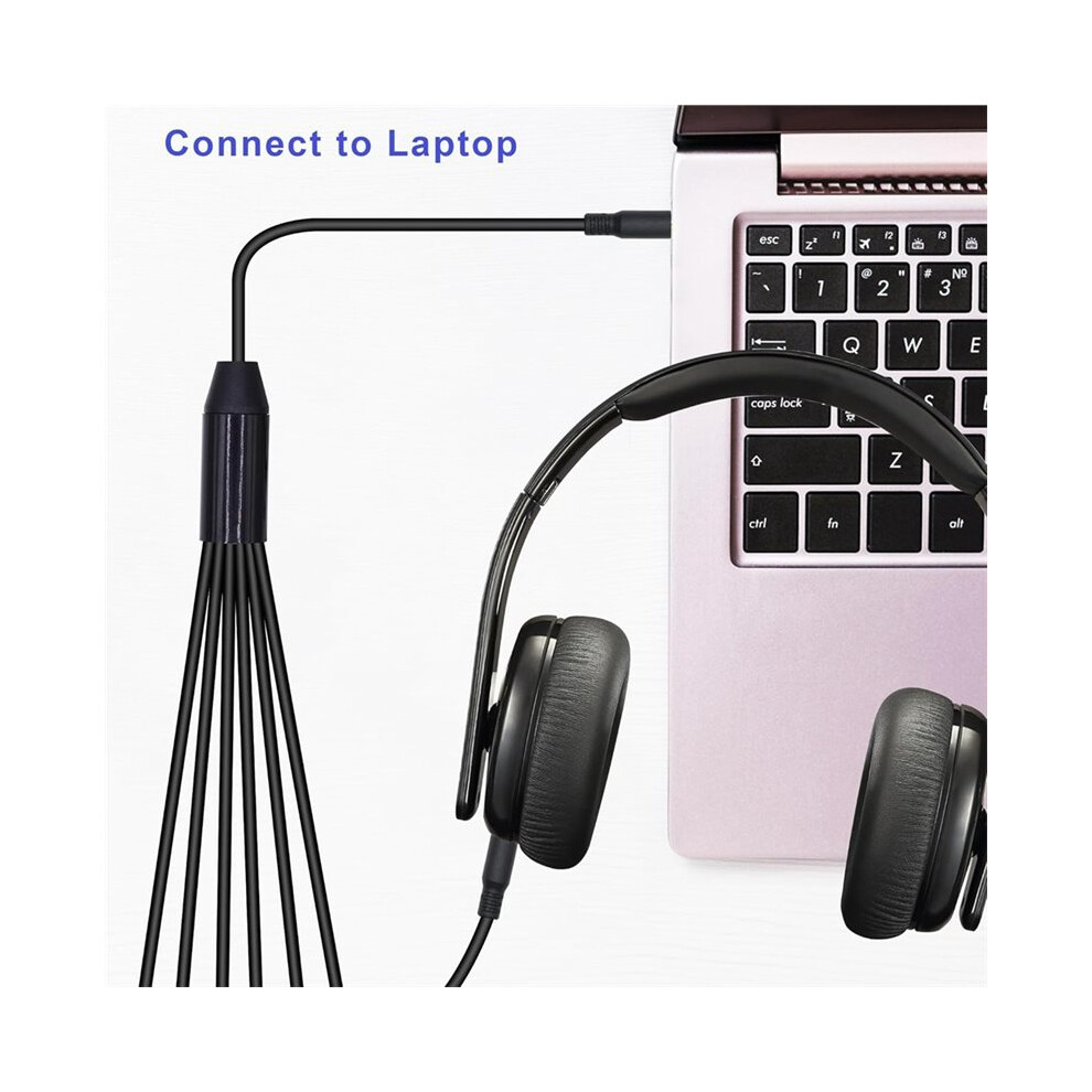 3.5Mm Headphone Jack Audio Splitter Cable 3.5Mm Trs Cable 1 Male To 6 Male Aux Splitter Cable For Computer Headset 4712865513118