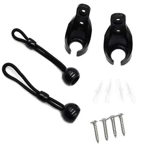 Cordless Bracket Kit, Universal Replacement Mounting Bracket for Outdoor/Indoor Sun Blind Black 1