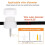 Pack Hook for Ceiling Hanging Light Ceiling Hooks for Hanging Lights White Pendant Light Hanging Hook 4