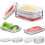 Meat Container for Fridge, Stackable Cold Cuts Storage Containers with Clear Lids for Meat, Bacon 5