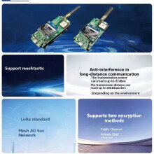 Module Réseau Meshtastic LoRa NF52840+SX162 avec Radios GPS LoRa et 5.0 30 DBm 915 MHz