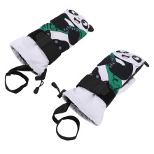 1 Paar Panda L Junior Skihandschuhe, Anti-Rutsch, warm