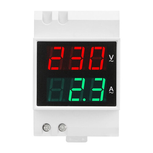Digital Voltmeter Ammeter AC80-300V 0.1-99.9A DIN Rail High Accuracy Meter 2