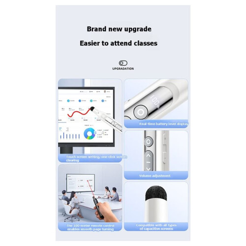 Wireless Presenter PPT Page Turner USB Laser Pointer Infrared Remote Control Presenter Pen for Projector PPT Slide 1