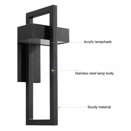 Applique Murale Décorative Hollow Design Proch Lights, Étanche, pour Balcon ou Cour, LED Blanc Chaud 1