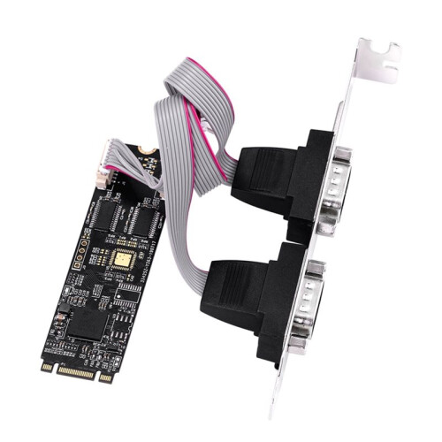 M.2 B+M Key RS232 Serial Card DB9 Interface 22x80mm Low Profile  COM Port Adapter for POS Router Embedded Device 1
