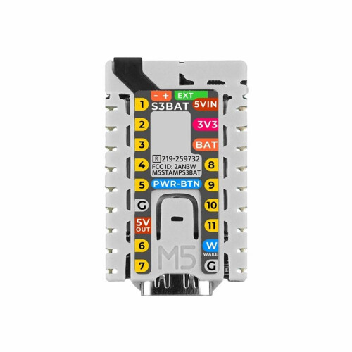 M5StampS3 BAT Module with Battery Connector ESP32-S3 Stamp-S3Bat Embedded Core Module with Integrated Power Management 1