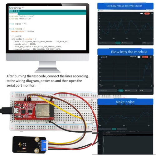 ICS Microphone Module I2S Digital Interface 24 Bit I2S Date Format Compatible with for  ESP32 Raspberry 1