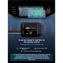 ERS CV01 Cell Voltage Sensor 2-8S for LiPo LiHV LiFe Li-Ion Battery Compatible with ExpressLRS PWM Receivers