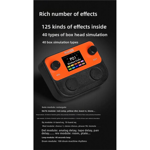 Guitarra Comprehensive Effects Stage GO Digital Pocket Effects Elgitarr Gitarreffekter 2