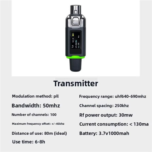 48V/5V Wireless Microphone Converter Transmitter and Receiver Microphone Wireless System for All Kind Microphone 2