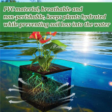 4PCS Mesh AquaticPond Plant Baskets, Large Pond Planting Bag Reusable AquaticsPlanter Pot Water Lily Growing Container A