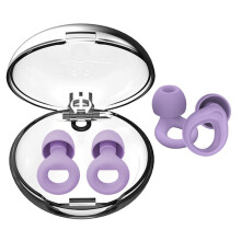 Silicone Earplugs for Sleeping, Noise Cancelling Reusable Ear Plugs, Violet