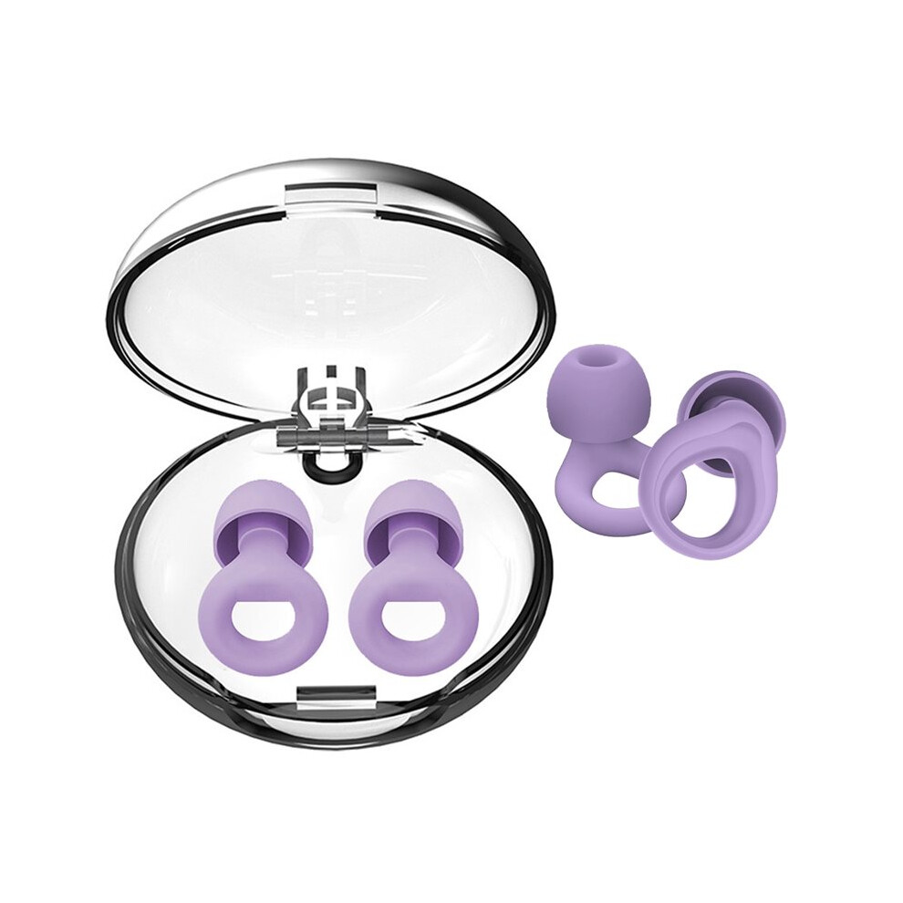 Silicone Earplugs for Sleeping, Noise Cancelling Reusable Ear Plugs, Violet