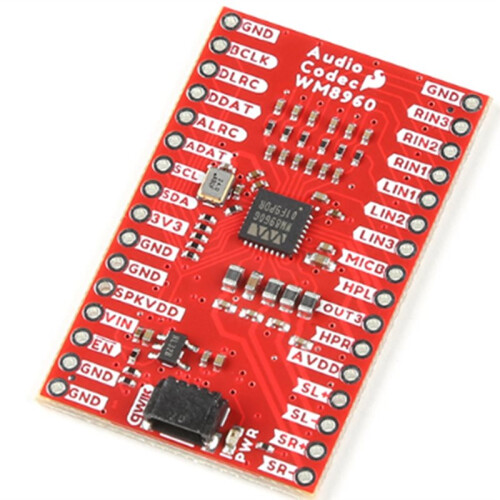 BOB-21250 Audio Codec Breakout WM8960 Qwiic I2S Stereo Audio Module Headphone Speaker Amplifier Development Board 2