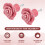10 Pcs Ceramic Vintage Floral Rose Flower Door Knobs Handle Drawer Kitchen + Screws () 2