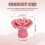 10 Pcs Ceramic Vintage Floral Rose Flower Door Knobs Handle Drawer Kitchen + Screws () 7