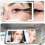 Car Sun Visor Vanity Mirror,Rechargeable Led 3 Light Modes,Dimmable Touch Screen,Side with 5 Magnification Mirror Image 6