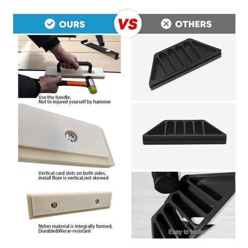 Tapping Block for Vinyl Plank Flooring Install Flooring Tapping Block with  Handle Lengthen Floor Tools (250mm) 2