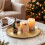 Decorative Gold Round Tray for Coffee Table, Vanity, and Home Décor Organization 4