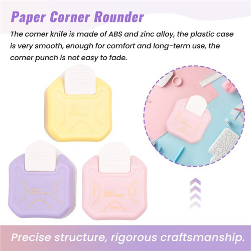 3 Pieces Corner Punch Corner Cutter  Pattern Corner Punch for DIY Projects Scrapbooking Photocards Card Making 2