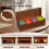 Wood Tea Bag Storage Box, 4-Compartment Organizer for Tea and More 6