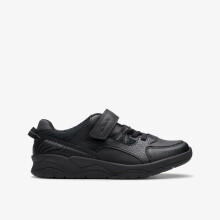 (Fit Type[Shoes], Shoe Size) Clowder Stripe Kid Black Leather