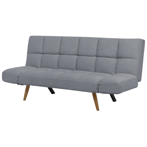 Beliani Sofa Bed 2 Seater INGARO Fabric Grey 1