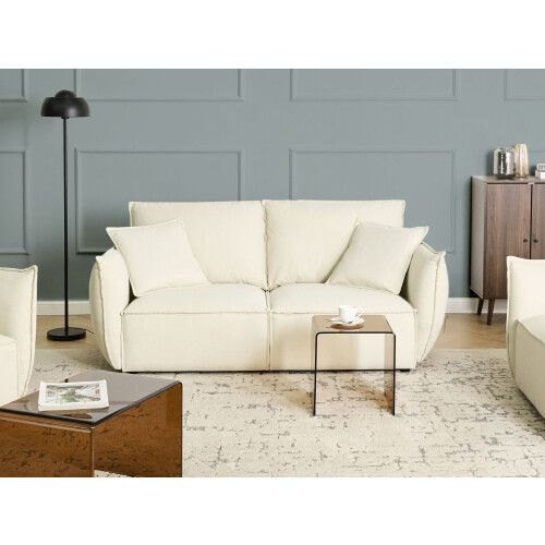 Beliani Sofa 3 Seater KUNES Fabric Light Beige 1