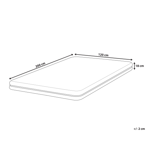 Beliani Memory Foam Mattress SERENITY MEMORY PLUS H2/3 Medium 120 x 200 cm (EU Small Double) 2