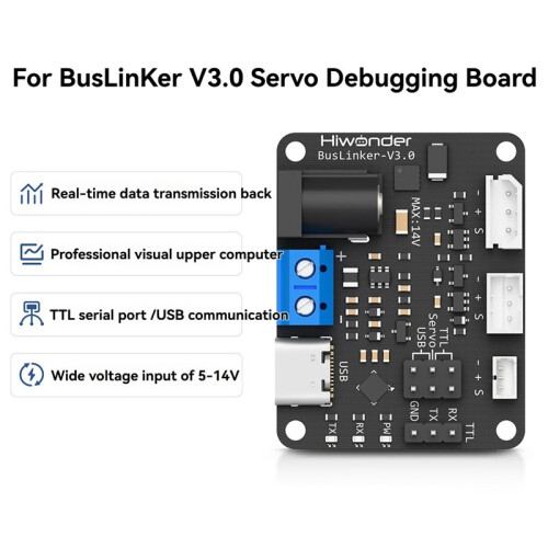 For BusLinker V3.0 Servo Debugging Board Robot Arm TTL Serial/USB Communication Driver Module 1